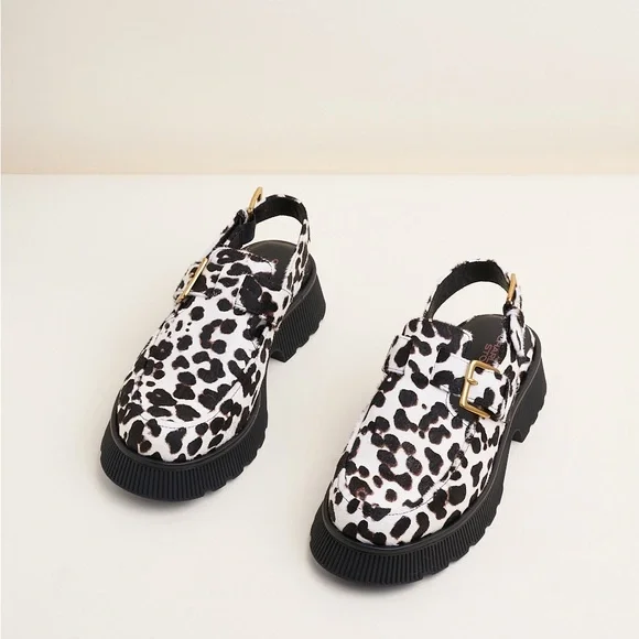 Charlotte Stone Black and White Loafers - Picture 2 of 2